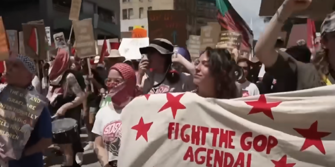 Leftwing Protesters Respond To Biden's Pleas For Civility By Marching On RNC, Comparing Them To KKK