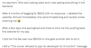 Nigerian Techie recounts how he ?dealt? with a US-based woman who failed to pay him for a service he rendered