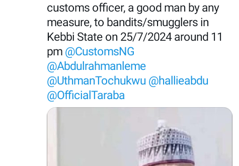 One officer k!lled, another kidnapped as gunmen attack customs base in Kebbi
