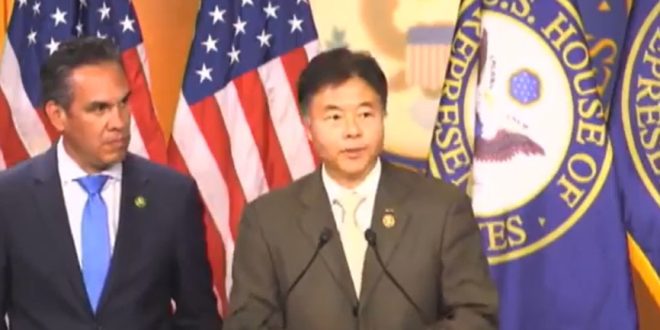 Ted Lieu says Trump should drop out after mentioning the Epstein files.