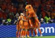 The Netherlands celebrate a goal against Turkey at Euro 2024 and will face England next after their quarter-final win.