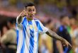 MIAMI GARDENS, FLORIDA - JULY 14: Angel Di Maria of Argentina reacts during the CONMEBOL Copa America 2024 Final match between Argentina and Colombia at Hard Rock Stadium on July 14, 2024 in Miami Gardens, Florida. (Photo by Buda Mendes/Getty Images)