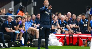 ATLANTA, GA JULY 31: Chelsea head coach Enzo Maresca reacts during the friendly between Chelsea FC and Club America on July 31st, 2024 at Mercedes-Benz Stadium in Atlanta, GA. (Photo by Rich von Biberstein/Icon Sportswire via Getty Images)