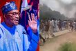 Katsina youths converge near Buhari's Daura home to protest, set up bonfire