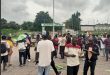 Police fire teargas at protesters at Abuja stadium