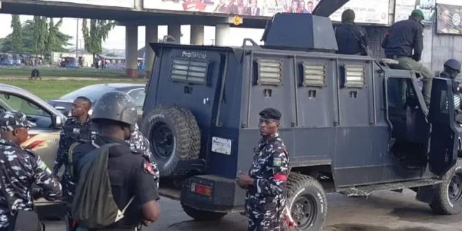 Protesters not in sight as security men converge in Effurun in Delta