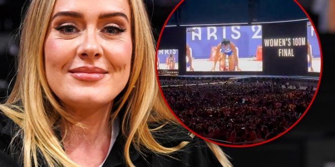 Singer Adele pauses Munich concert performance to watch women