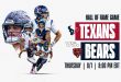 Texans vs Bears live stream, TV channel, how to watch Hall of Fame Game