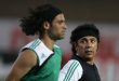 Mexico captain Rafa Marquez and coach Hugo Sanchez during a training session at the Copa America in June 2007.