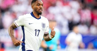 Ivan Toney of England in action during the Euro 2024 quarter-final match against Switzerland