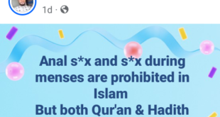 An@l s*x and s*x during menstruation are prohibited in Islam but Qur