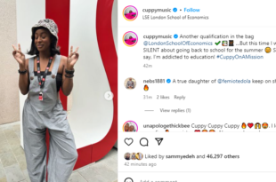 DJ Cuppy bags degree from London School of Economics