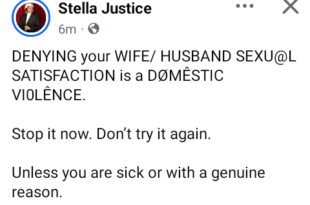 Denying you wife or husband s@xual satisfaction is d0mestic v!olence - Nigerian lawyer says