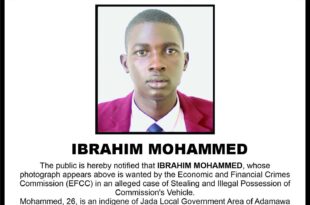 EFCC declares driver wanted for stealing commission