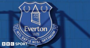 Everton crest at Goodison Park