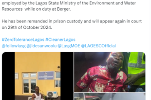 Man remanded in prison for ass@ulting Lagos state govt official