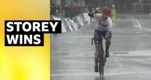 Sarah Storey crosses the finish line