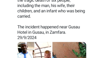 Truck driver crushes couple and their four children to d@ath in Zamfara