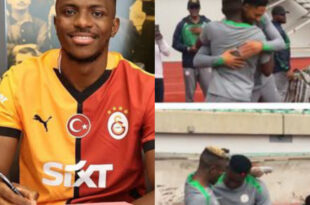 Watch Galatasaray new signing Victor Osimhen arrive at Super Eagles camp ahead of clash against Benin (video)