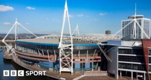 Principality Stadium in Cardiff, Wales.