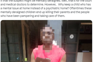 ''Why keep a child who has a mental issuse at home?'' -  Police PRO, Bright Edafe reacts to news of ?mentally challenged?' man who allegedly k!lled his mum and set her body ablaze