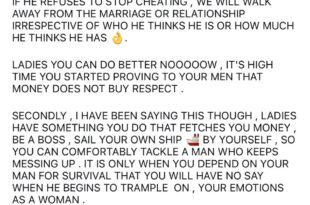 Actress Rita Edochie berates women who stick with cheating men just because he gives them money