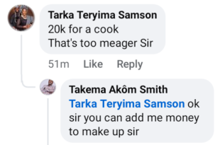 Benue politician raises eyebrows after he offered N20k salary for a cook "who can stand pressure and cook well"