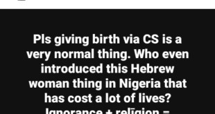 CS delivery is very normal. Hebrew woman thing has cost a lot of lives - Catholic priest writes