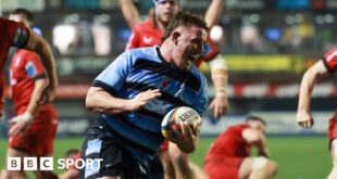 Dafydd Hughes scores against Ulster