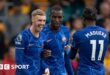 Enzo Maresca celebrates a Chelsea goal