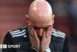 Erik ten Hag watching Manchester United against Bournemouth