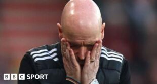 Erik ten Hag watching Manchester United against Bournemouth