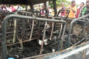 Five passengers burnt to d3ath as bus catches fire in Ebonyi