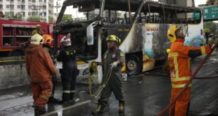 Fleeing driver hands himself to police following Thai school bus explosion that killed 23