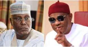 I won?t descend into gutter with you where you feel at home - Atiku replies Wike