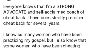 If I get evidence that my husband is cheating on me, I will cheat back - Nigerian feminist says