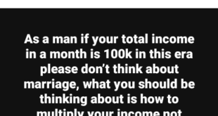 If your total income in a month is 100k don?t think about marriage - Nigerian woman tells men