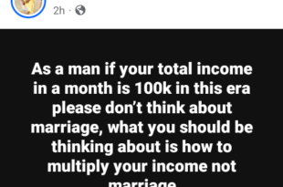 If your total income in a month is 100k don?t think about marriage - Nigerian woman tells men