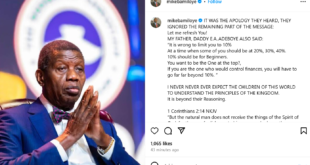 It was the apology they heard, they ignored the rest of the message - Filmmaker Mike Bamiloye defends Pastor Adeboye after apology over tithe