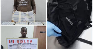 NDLEA arrests Thailand returnee with N3.1bn heroine