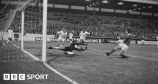 Martin O'Neill scores against Portugal