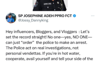 No one can just order the police to make an arrest - FCT police spokesperson, Josephine Adeh tells Nigerians