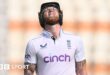 England captain Ben Stokes looks up in anguish after being dismissed