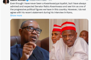 Peter Obi is bigger than Rabiu Kwankwaso politically - Bashir Ahmad