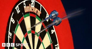 Darts in a dart board