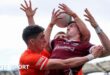 Armagh's Rory Grugan and Rian O'Neill challenge Galway's Cein Darcy in the All-Ireland Final in July