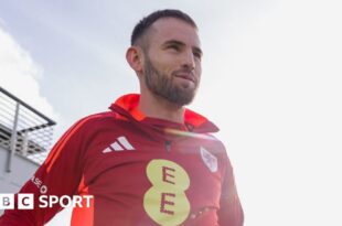 Defender Rhys Norrington-Davies during a Wales training session