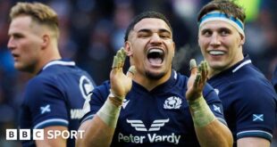 Sione Tuipulotu in action for Scotland