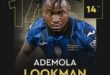 Super Eagles winger, Ademola Lookman ranked 14th in Ballon d?Or