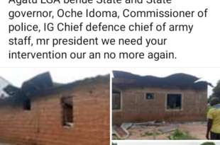 Suspected herdsmen k!ll two, set houses ablaze in Benue communities